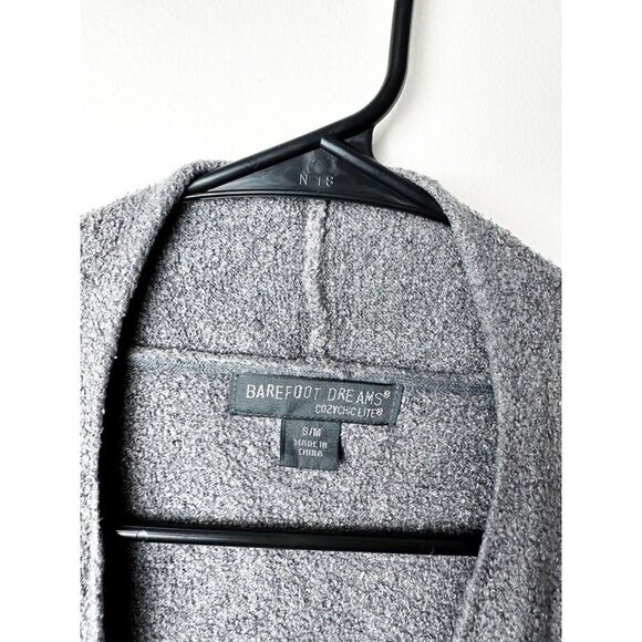 Barefoot Dreams CozyChic Lite Super Soft Open Front Cardigan Gray S/M - Picture 5 of 12